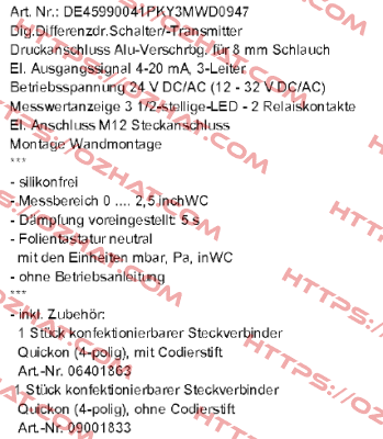 DE45990041PKY3MWD0947  Fischer