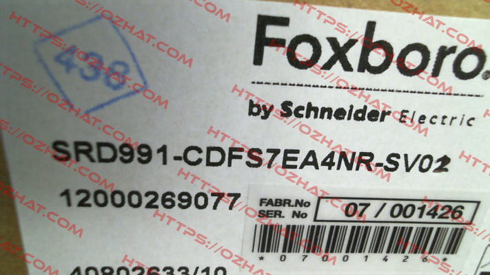 SRD991-CDFS7EA4NR-SV02 Foxboro