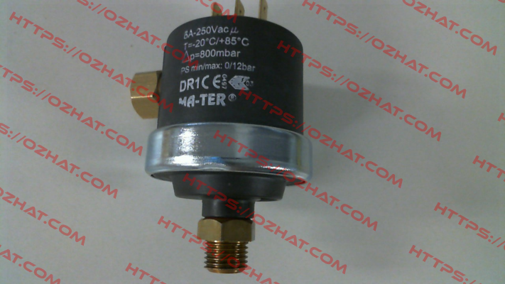 DR1 1/4, 0-12bar, max250V, Einst.800mbar MA-TER
