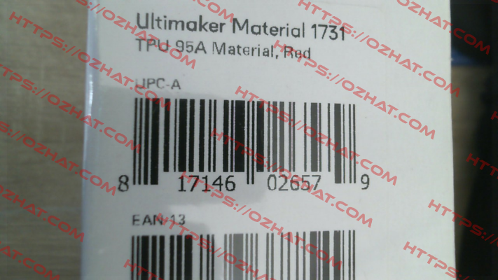 TPU 95A 2.85MM RED 750GR FILAMENT Ultimaker