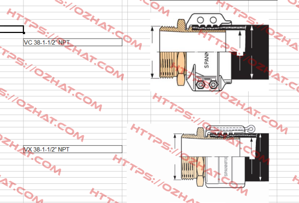 VC 38-1-1/2” NPT  Elaflex