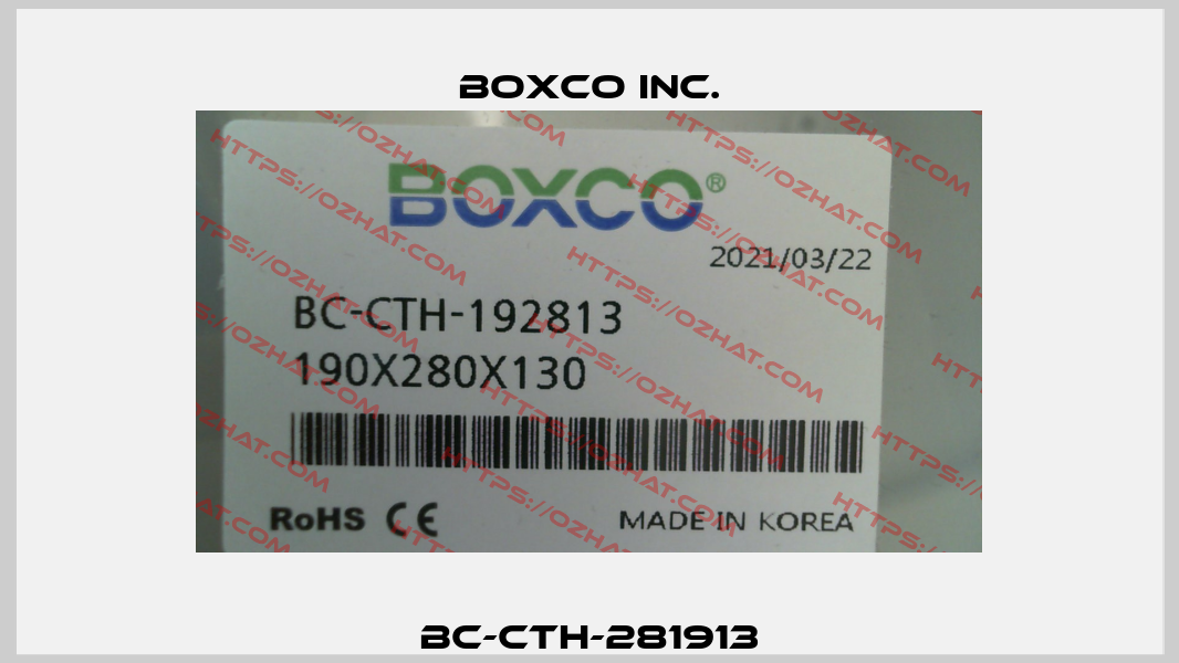 BC-CTH-281913 BOXCO Inc.