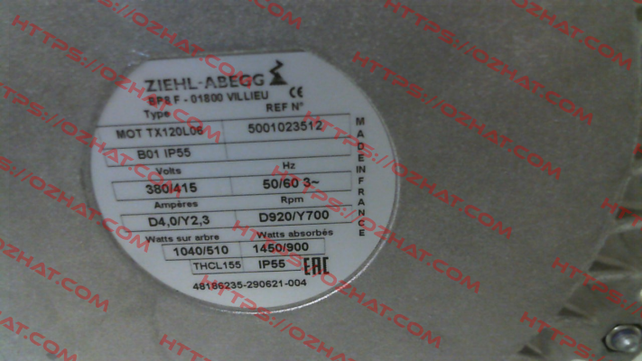 5001023512 FMV-Lamel (now Ziehl Abegg)