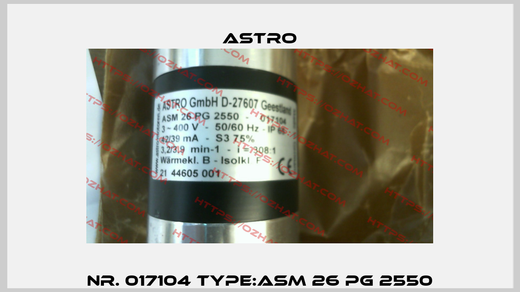 Nr. 017104 Type:ASM 26 PG 2550 Astro