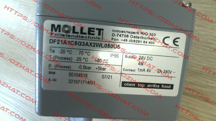 DF21A1C5G3AX2WL050U5 Mollet