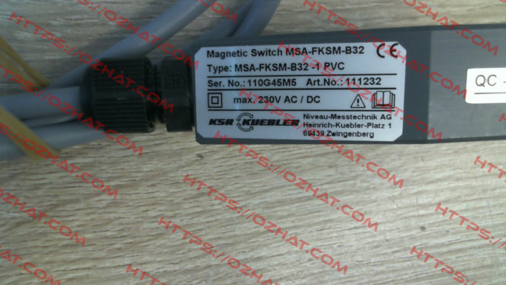 MSA-FKSM-B32 -1 PVC Ksr Kuebler