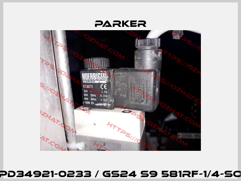 PD34921-0233 / GS24 S9 581RF-1/4-SO Parker