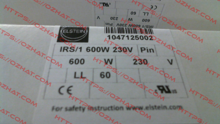 1047125001IRS/1 600W 230V Elstein