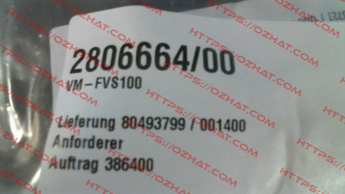 P/n: 2806664/00, Type: VM-FVS100 Vahle