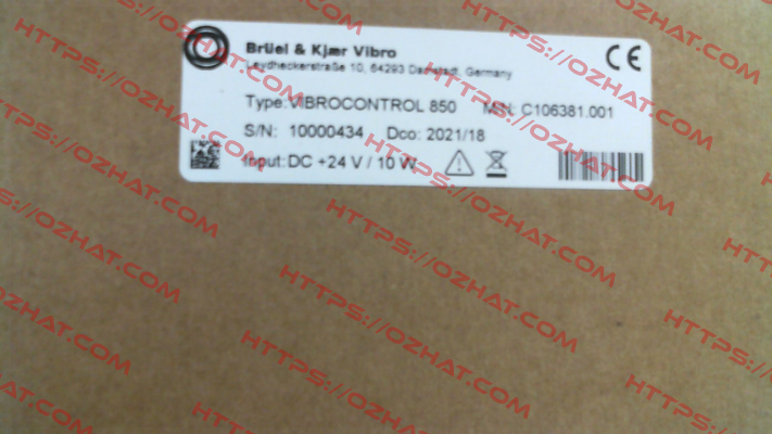 VIBROCONTROL 850 Bruel-Kjaer