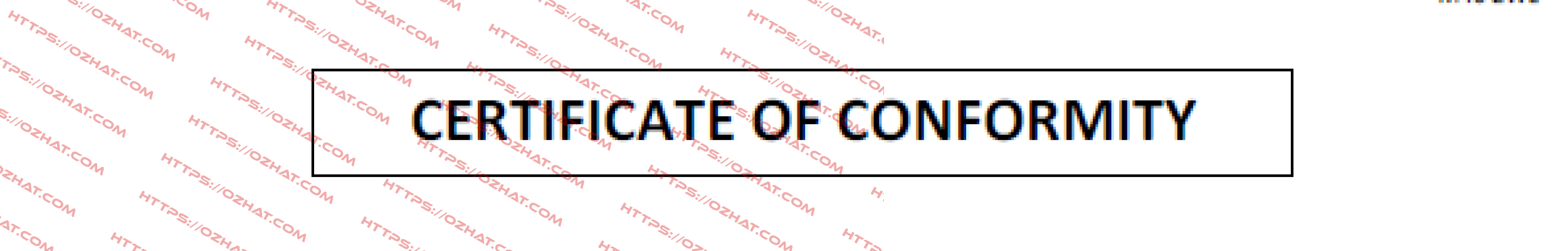 Certificate of Conformity Tyco Fire