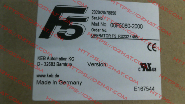 00.F5.060-2000 KEB