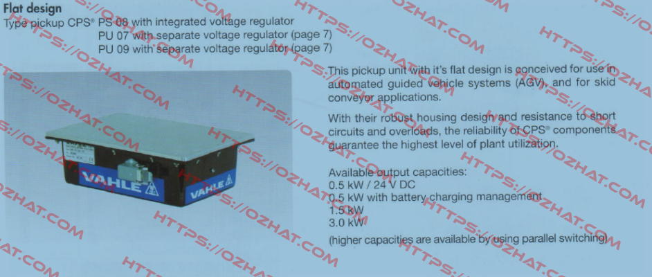 Type pickup CPS PS 08  Vahle
