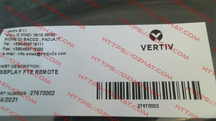 27670002 Liebert Hiross