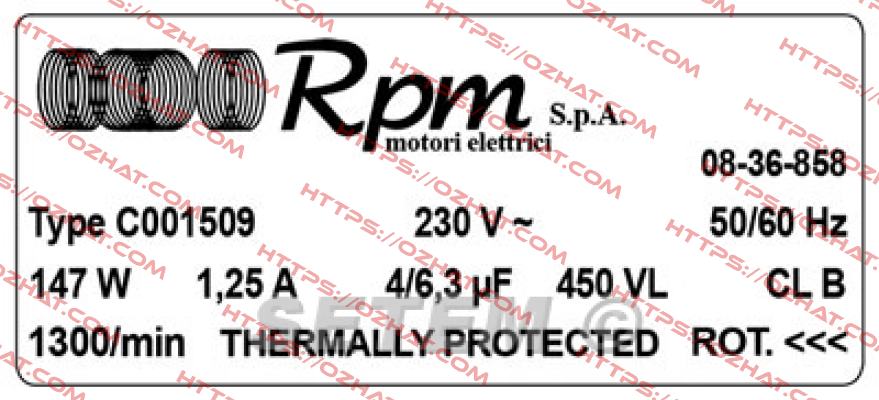 C001509 RPM - Motori elettrici