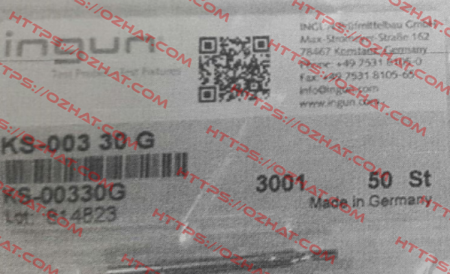 KS-003 30 G / KS-00330G Ingun