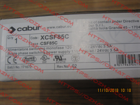 XCSF85C Cabur