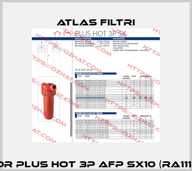 SENIOR PLUS HOT 3P AFP SX10 (RA111P518) Atlas Filtri