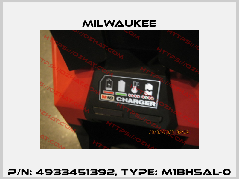 P/N: 4933451392, Type: M18HSAL-0 Milwaukee