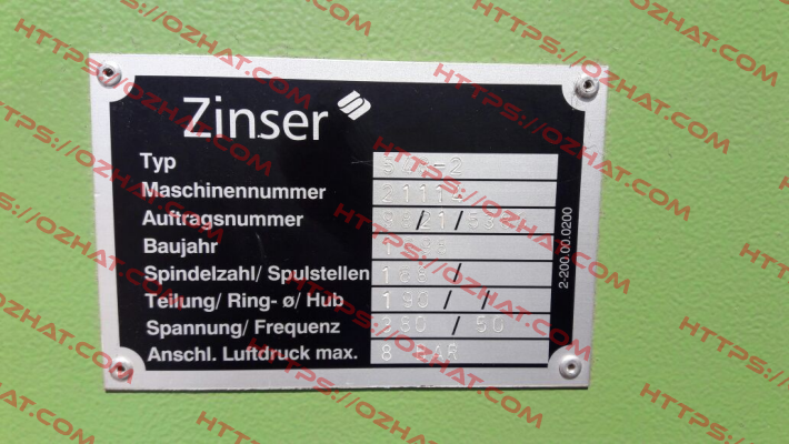 N 101 51 000 1-455.00.0048  Zinser