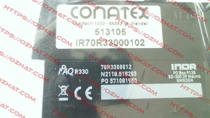 p/n: IR70R33000102 type: IPAQ-R330 Conatex