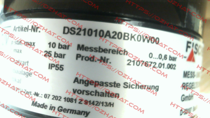 DS21010A20BK0W00 Fischer