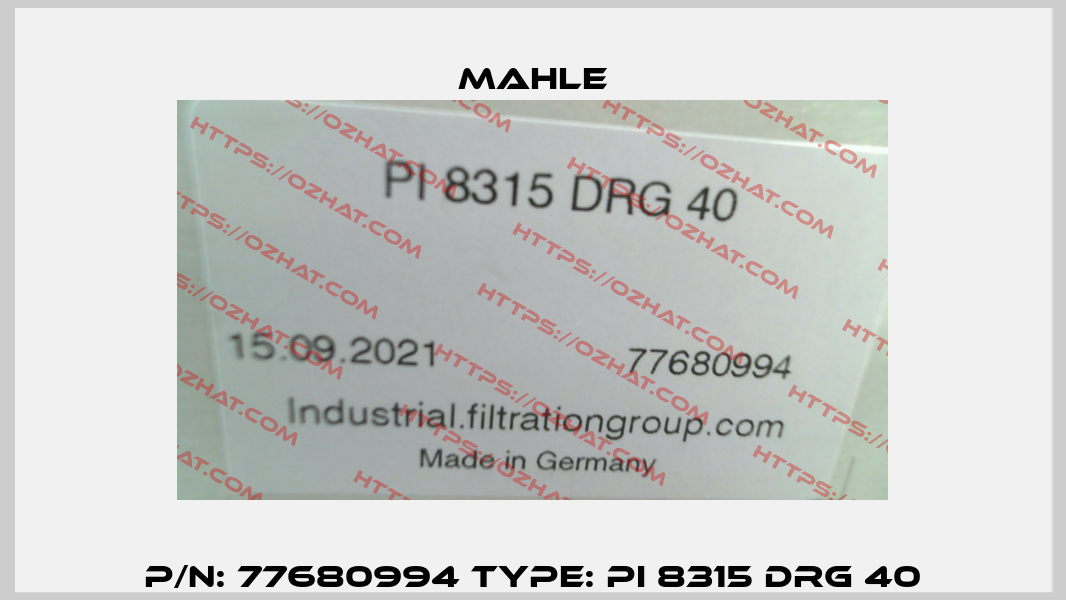 P/N: 77680994 Type: PI 8315 DRG 40 MAHLE