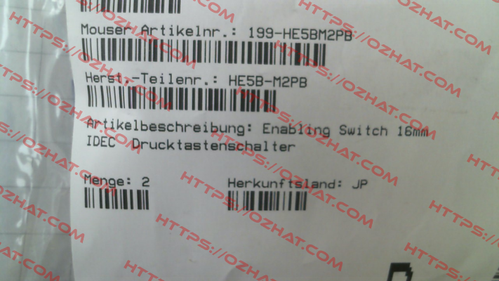 208784 / HE5B-M2PB Idec