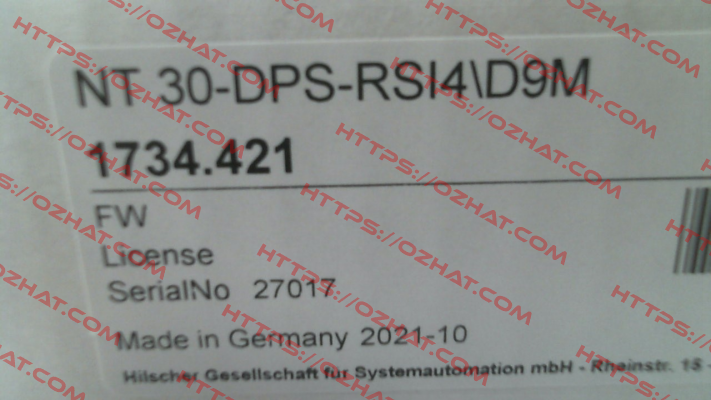 NT 30-DPS-RSI4/D9M Hilscher