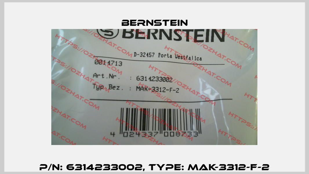 p/n: 6314233002, Type: MAK-3312-F-2 Bernstein