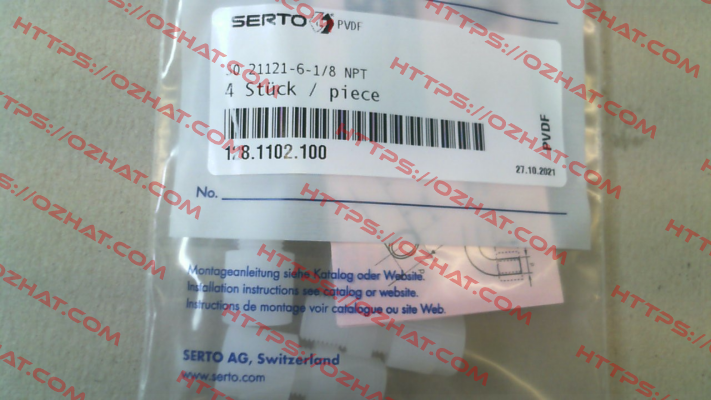 128.1102.100 / SO 21121-6-1/8 NPT Serto