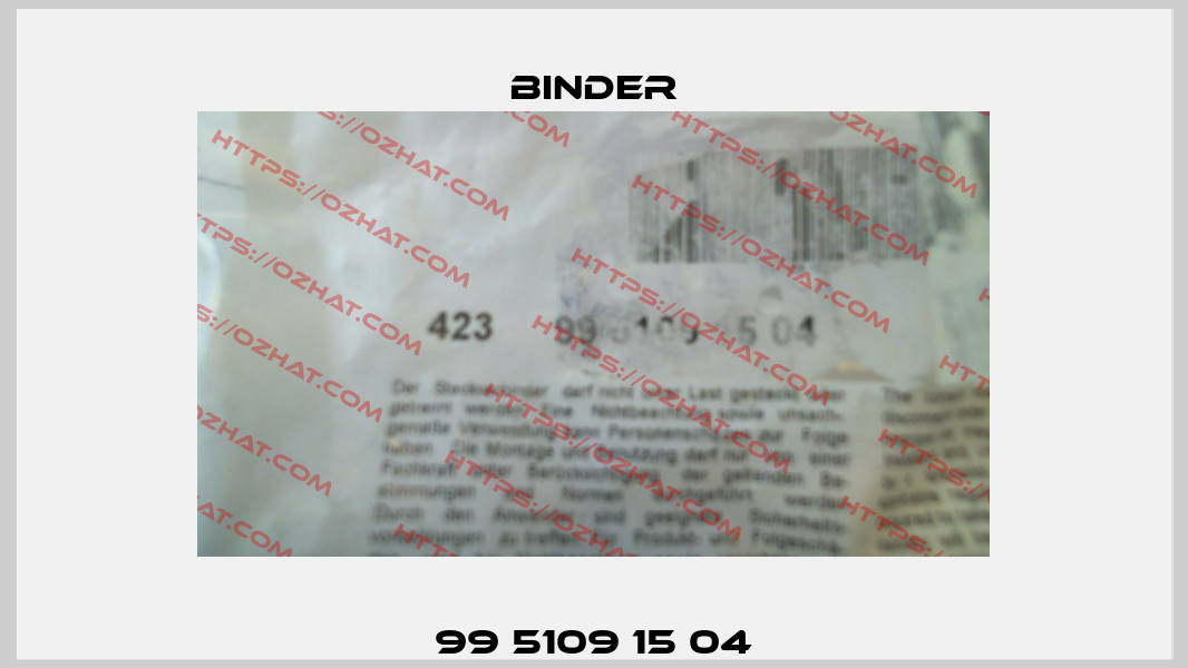 99 5109 15 04 Binder