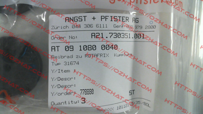 0910800040 Angst-Pfister