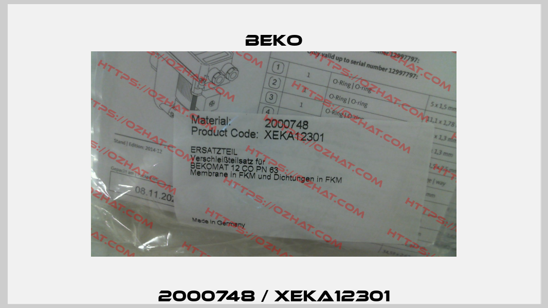 2000748 / XEKA12301 Beko