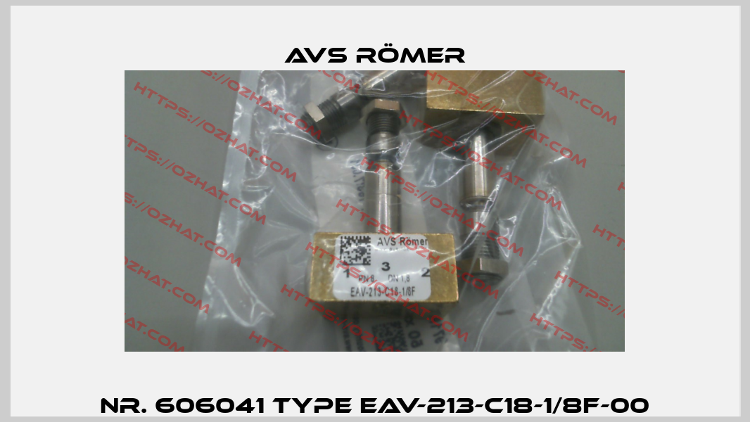 Nr. 606041 Type EAV-213-C18-1/8F-00 Avs Römer