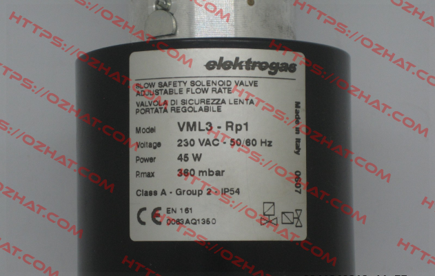 VML3 RP 1“ (stock) Elektrogas