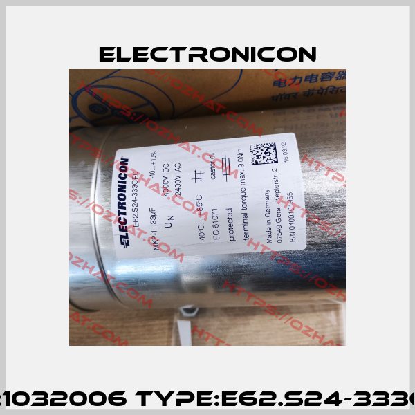 P/N:1032006 Type:E62.S24-333CR0 Electronicon