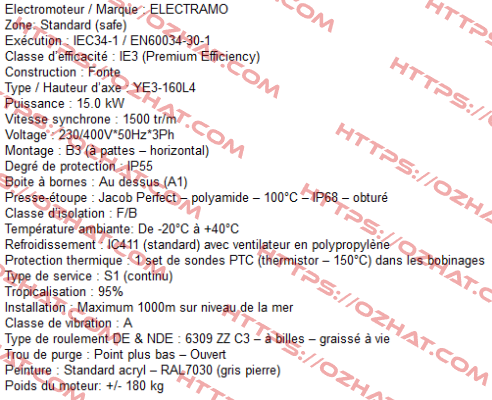 IEC34-1 / EN60034-30-1  Electramo