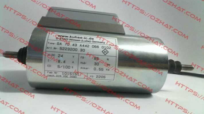 p/n: 5223200.30 type: GA 70.43 Kuhse