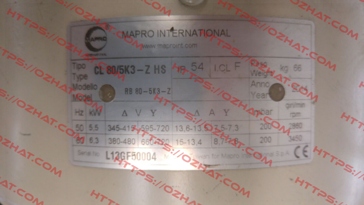 CL 80 HS  MAPRO International
