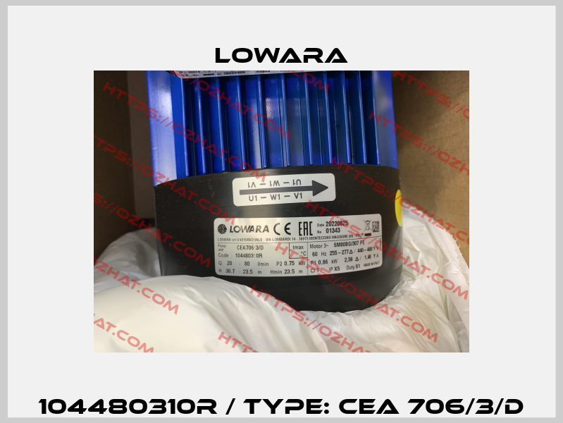104480310R / Type: CEA 706/3/D Lowara