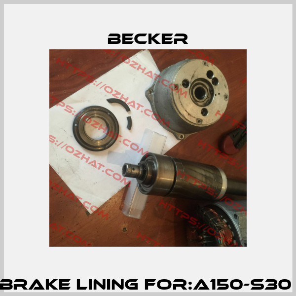 Brake Lining For:A150-S30  Becker