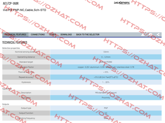 AE1/CP-1A8R Micro Detectors / Diell (now Datasensing)