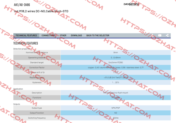 AK1/A0-2A86 Micro Detectors / Diell (now Datasensing)