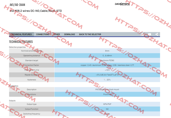 AK1/A0-2AAN Micro Detectors / Diell (now Datasensing)