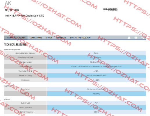 AK1/AP-1A86 Micro Detectors / Diell (now Datasensing)