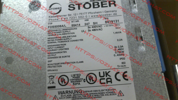 MV0000000831 - FDS5008A/L Stober