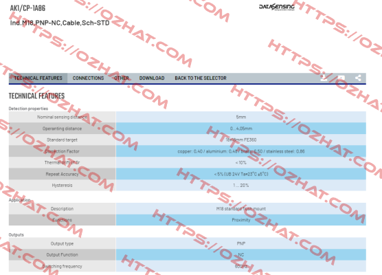 AK1/CP-1A86 Micro Detectors / Diell (now Datasensing)