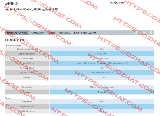AK6/BN-2H Micro Detectors / Diell (now Datasensing)