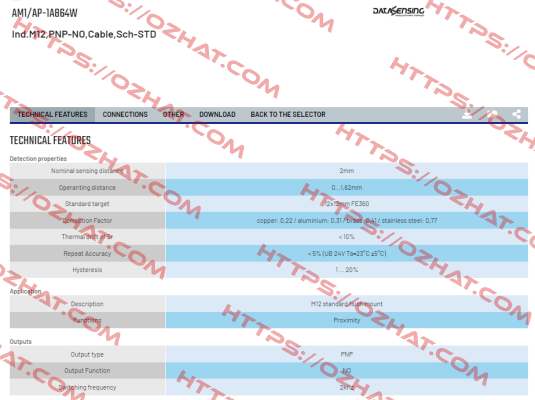 AM1/AP-1A864W Micro Detectors / Diell (now Datasensing)